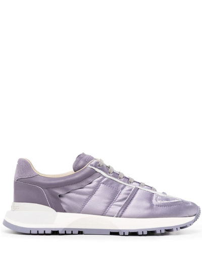 Maison Margiela 50-50 Lace-up Sneakers In Purple