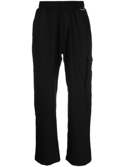 Family First Elasticated-waistband Cropped Trousers In Black