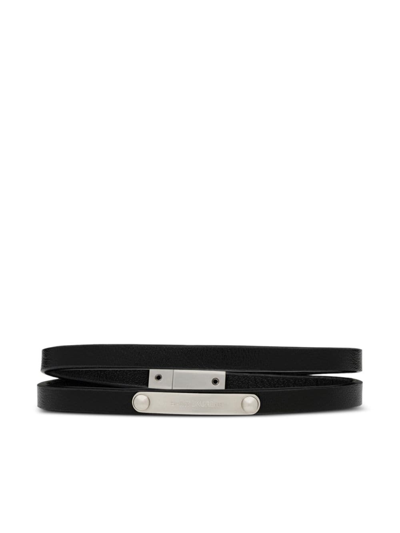 Saint Laurent Ysl Bracciale Nappa Unica In Black