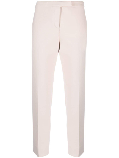 Peserico Pressed-crease Cropped Trousers In Neutrals