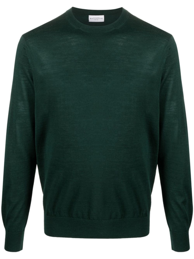 Ballantyne Crew-neck Wool Jumper In Green