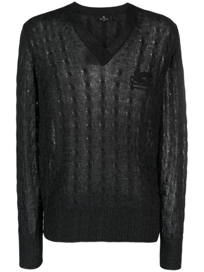 Etro Men's Cashmere Sweater In Black