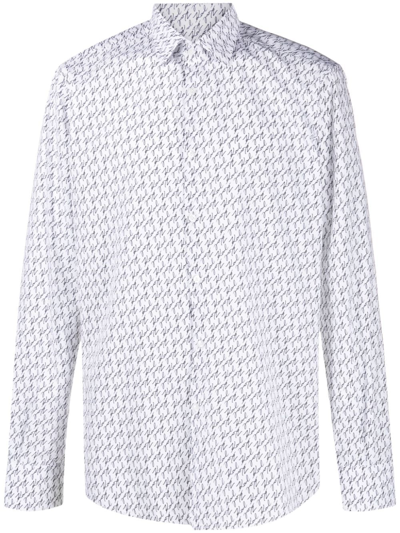 Karl Lagerfeld Karl Signature Cotton Shirt In Yellow