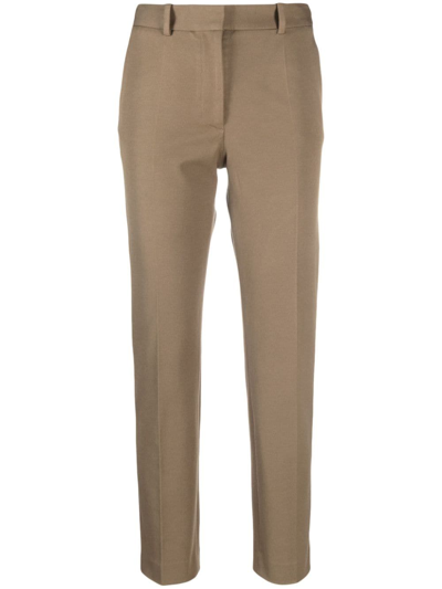 Joseph Coleman Slim-fit Cropped Trousers In Brown