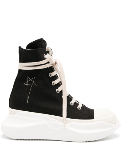 Rick Owens Drkshdw Abstract Chunky High-top Trainers In Black