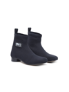 Mm6 Maison Margiela Knit Ankle Boots W/logo In Black