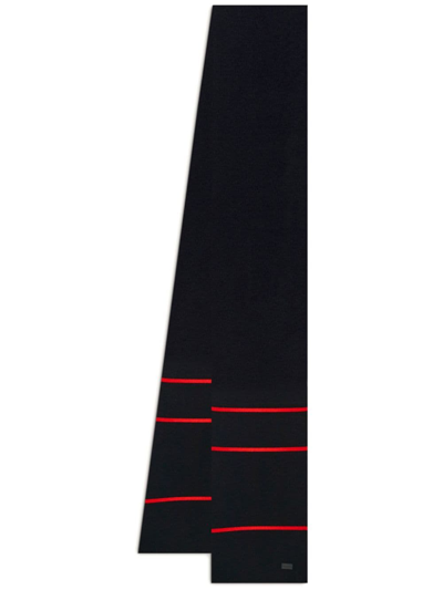 Ferragamo Cashmere Scarf In Black/red