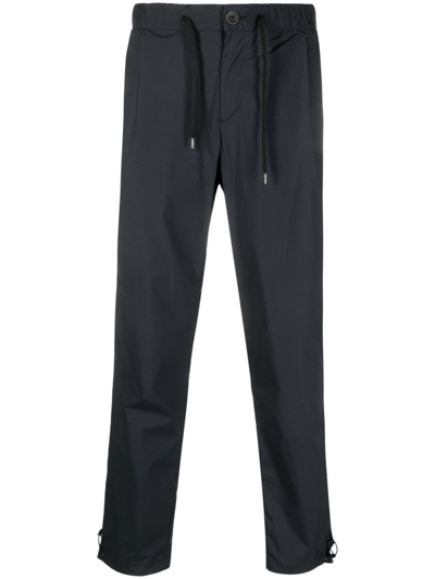 Herno Drawstring-waist Tapered Trousers In Blue