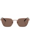 Vogue Eyewear Butterfly Frame Tinted Sunglasses In Brown