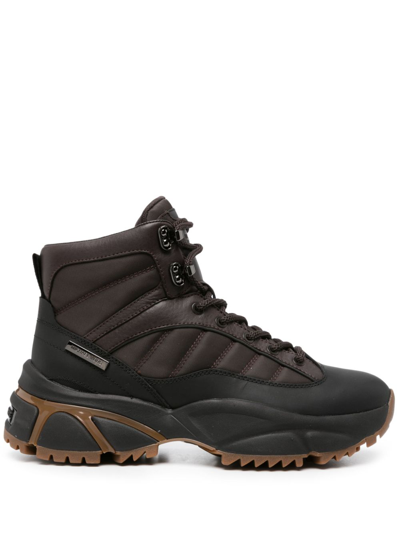 Michael Kors Logan Waterproof Leather Boots In Brown