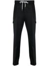 Pt Torino Cargo-pocket Tapered Trousers In Black