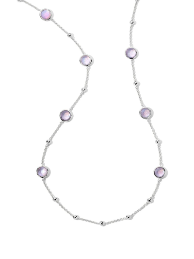 Ippolita Sterling Silver Ball And Stone Amethyst Necklace In Lavanda