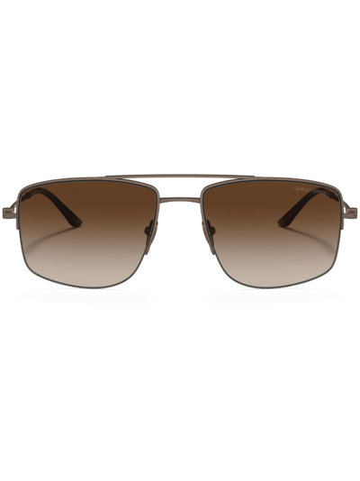 Giorgio Armani Square Frame Tinted Sunglasses In Brown