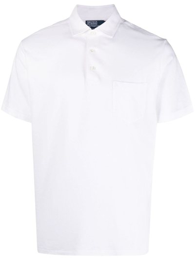 Polo Ralph Lauren Embroidered-logo Short-sleeve Polo Shirt In White