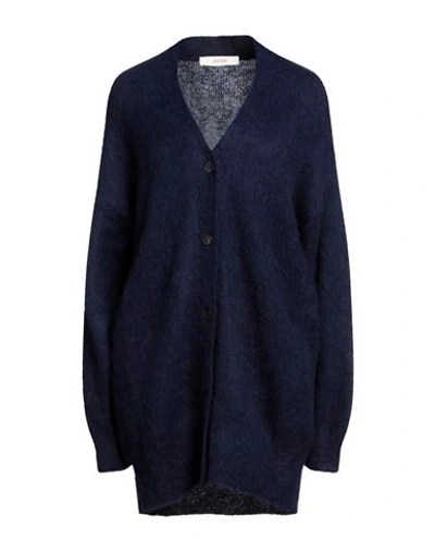 Jucca Woman Cardigan Navy Blue Size M Polyamide, Alpaca Wool, Mohair Wool In Navy Blue