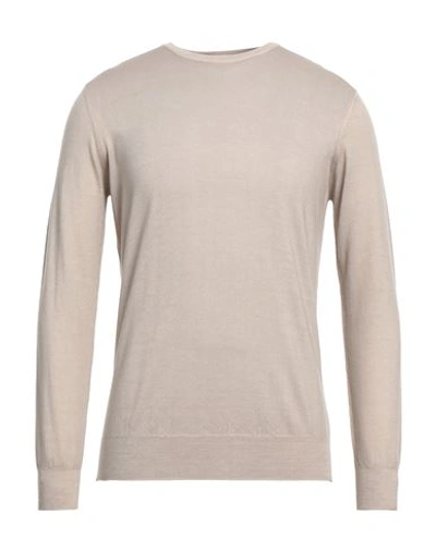 Della Ciana Man Sweater Beige Size 42 Merino Wool In Beige