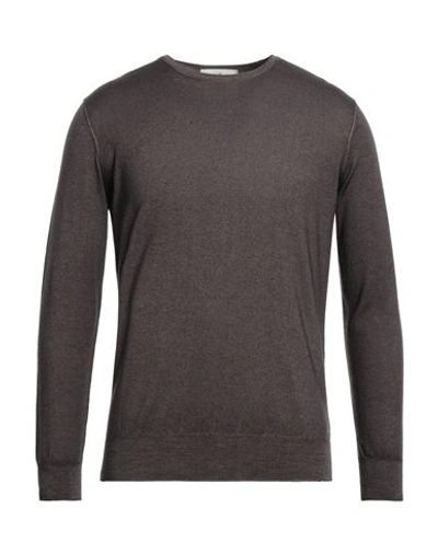 Della Ciana Man Sweater Dark Brown Size 40 Merino Wool