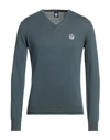 North Sails Man Sweater Slate Blue Size M Cotton