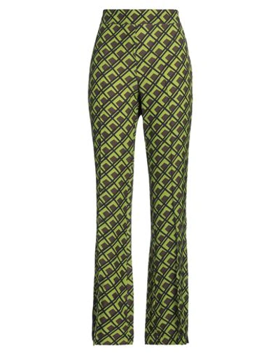 Jucca Woman Pants Acid Green Size 8 Viscose