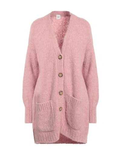 Eleventy Woman Cardigan Pink Size S Alpaca Wool, Mohair Wool, Polyamide, Wool, Elastane In Pink