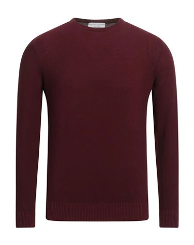 Filippo De Laurentiis Man Sweater Burgundy Size 36 Cotton In Red