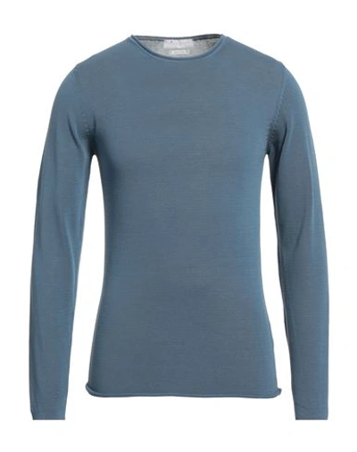 Daniele Fiesoli Man Sweater Slate Blue Size S Cotton In Blue