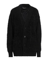 Roberto Collina Woman Cardigan Black Size S Alpaca Wool, Nylon, Acrylic, Wool
