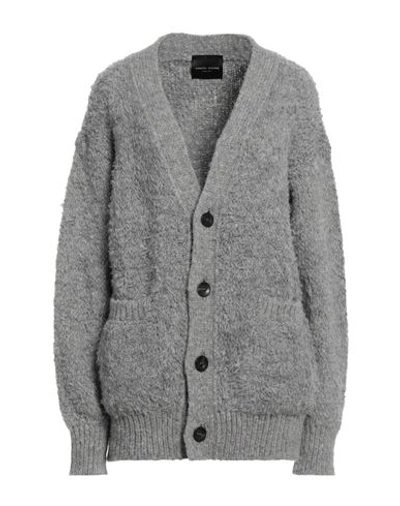 Roberto Collina Woman Cardigan Grey Size L Alpaca Wool, Nylon, Acrylic, Wool In Grey