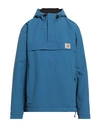 Carhartt Man Jacket Azure Size Xl Nylon In Blue