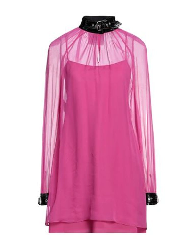 Moschino Woman Mini Dress Fuchsia Size 8 Silk, Acetate, Elastane In Pink