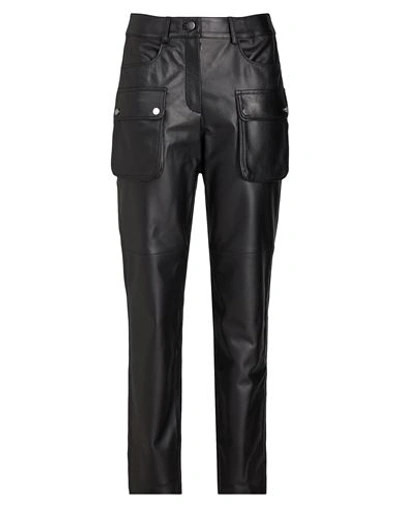 8 By Yoox Leather Slim-fit Cargo Pants Woman Pants Black Size 12 Lambskin