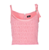 Versace Allover Safety Pin Towel Top In Pink