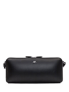 Courrèges Leather Cloud Reflex Shoulder Bag In Black