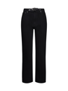 Jw Anderson Cotton Denim Padlock Belt Slim Fit Jeans In Black