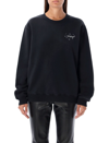 Off-white Bling Stars Arrow Cotton Sweatshirt In Black/white