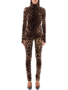 Dolce & Gabbana X Kim Leopard-jacquard Cotton-blend Jumpsuit In Leo