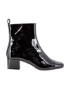 CAREL PATENT-LEATHER ANKLE BOOTS