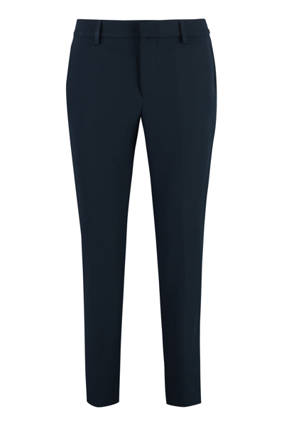 Pt01 Pt Torino New York Techno Fabric Tailored Trousers In Navy