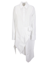 Jw Anderson Deconstructed Cotton Shirtdress In 001