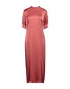 ALESSIA SANTI ALESSIA SANTI WOMAN MIDI DRESS BRICK RED SIZE 10 VISCOSE, ELASTANE