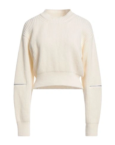 Erika Cavallini Woman Sweater Ivory Size S Wool, Polyamide In White