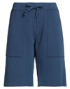 People (+)  Woman Shorts & Bermuda Shorts Navy Blue Size Xl Cotton