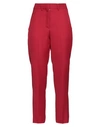 The Seafarer Woman Pants Burgundy Size 6 Virgin Wool In Red