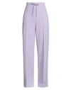 Msgm Woman Pants Lilac Size M Cotton In Purple