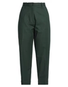 Nine In The Morning Woman Pants Dark Green Size 27 Cotton, Elastane