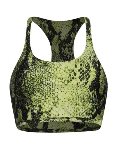 Msgm Woman Top Lime Green Size S Polyamide, Elastane