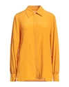 Ottod'ame Woman Shirt Ocher Size 8 Acetate, Silk In Yellow