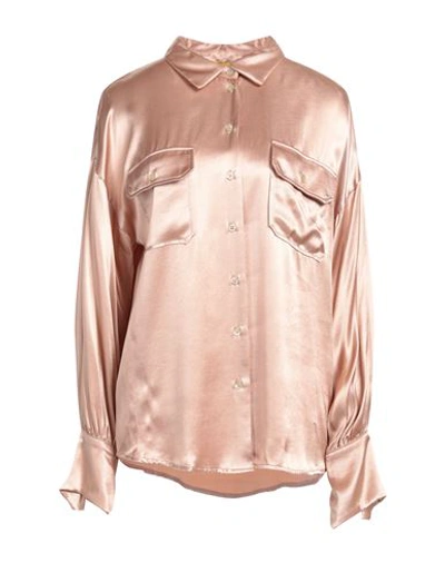 Maison Lydia Woman Shirt Blush Size 6 Viscose In Pink