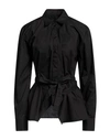 Mm6 Maison Margiela Woman Shirt Black Size 4 Cotton