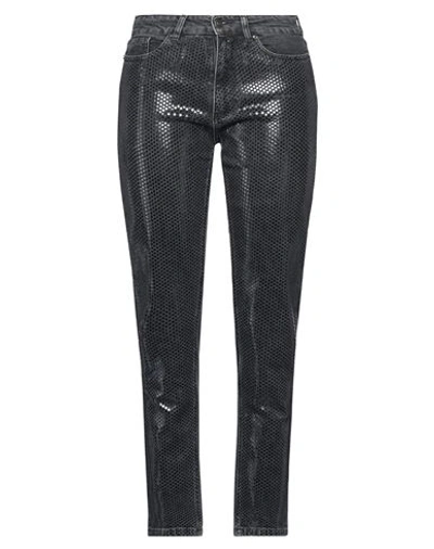 8pm Woman Jeans Black Size 29 Cotton, Elastane